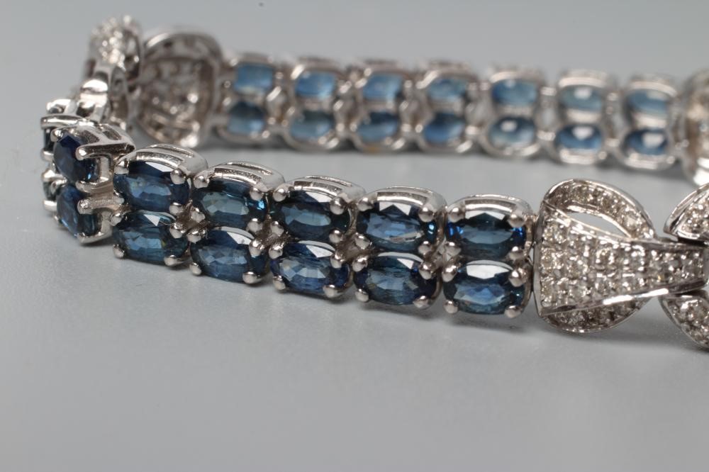 A SAPPHIRE AND DIAMOND BRACELET Image