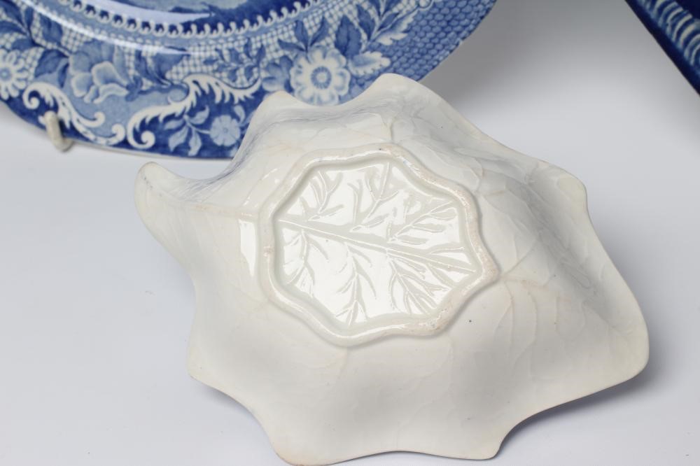 A COLLECTION OF BRAMELD PEARLWARE comprising a pair of octagonal "Returning Woodman" plates Image