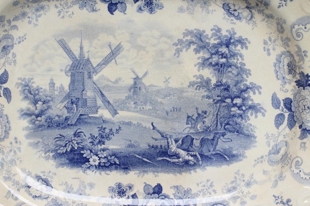 A GRADUATED SET OF THREE BRAMELD DON QUIXOTE POTTERY MEAT PLATES Image