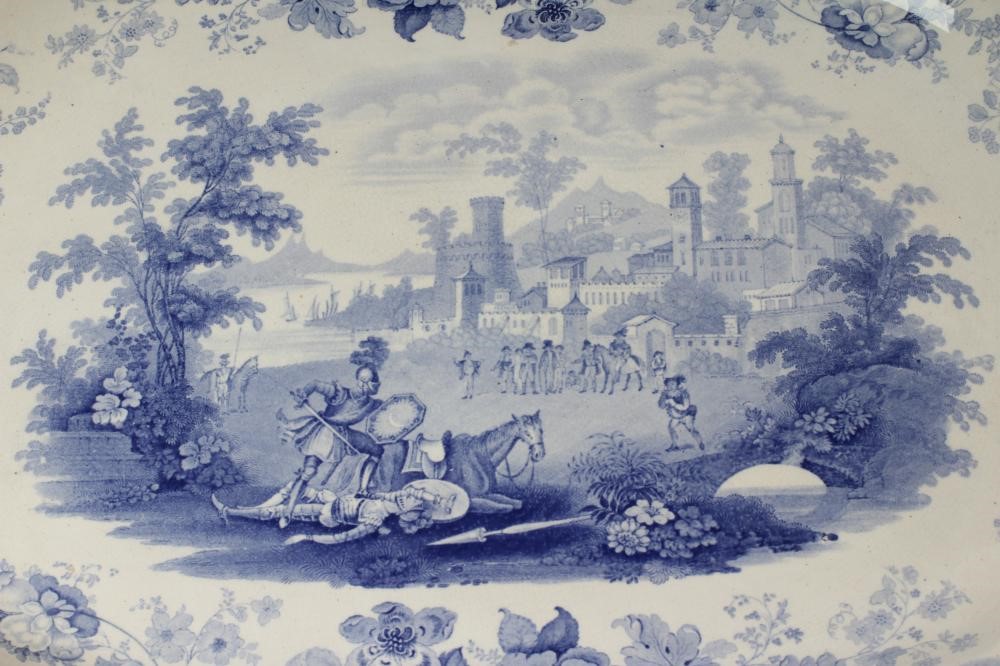 A GRADUATED SET OF THREE BRAMELD DON QUIXOTE POTTERY MEAT PLATES Image