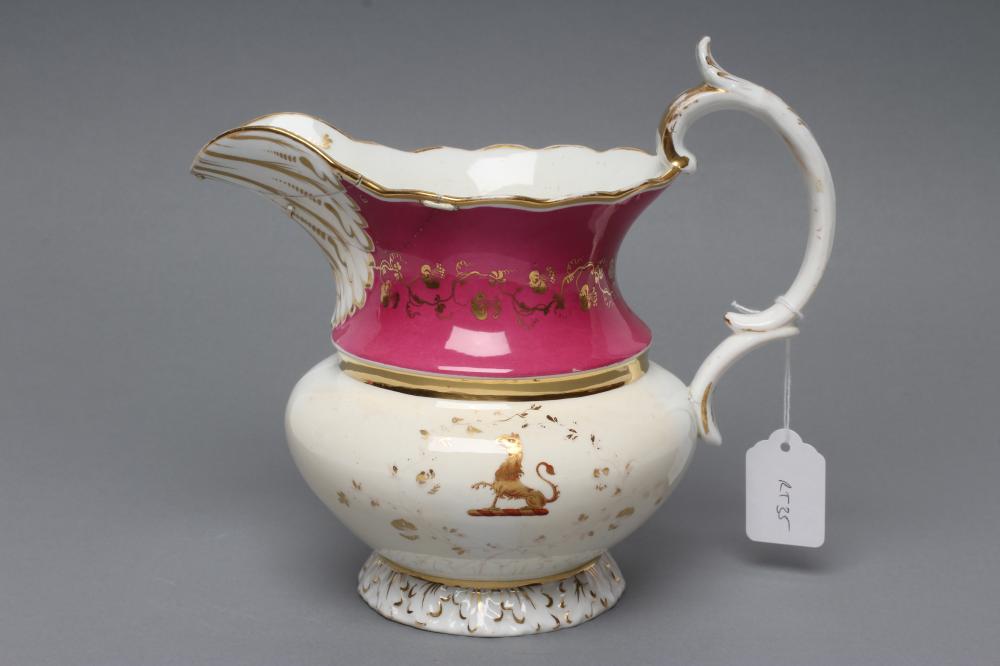 A ROCKINGHAM PORCELAIN JUG Image