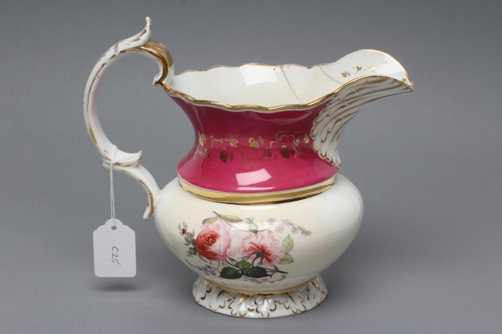 A ROCKINGHAM PORCELAIN JUG Image
