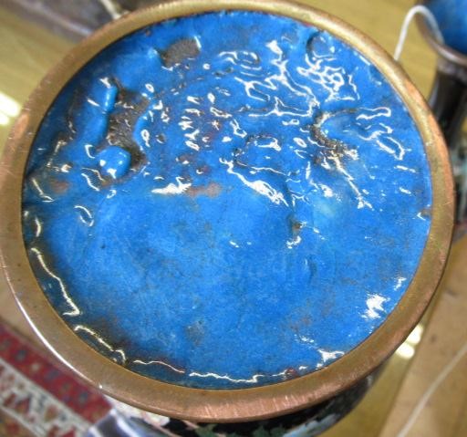 A PAIR OF JAPANESE CLOISONNE ENAMEL VASES Image