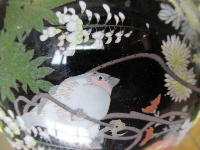 A PAIR OF JAPANESE CLOISONNE ENAMEL VASES Image