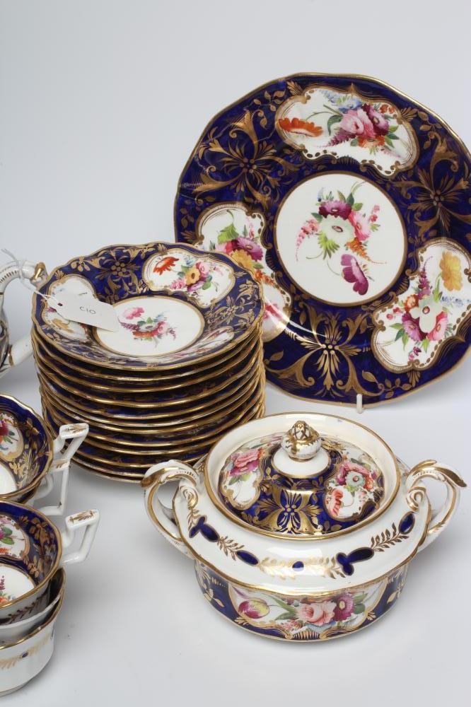 AN ENGLISH PORCELAIN FLUTED TEA SERVICE Image