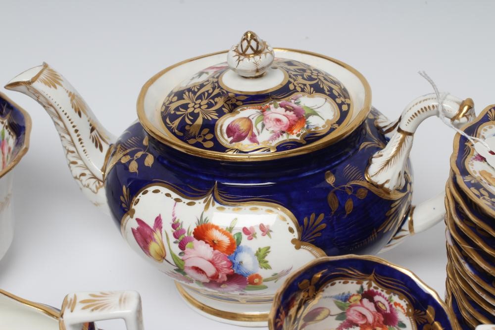 AN ENGLISH PORCELAIN FLUTED TEA SERVICE Image