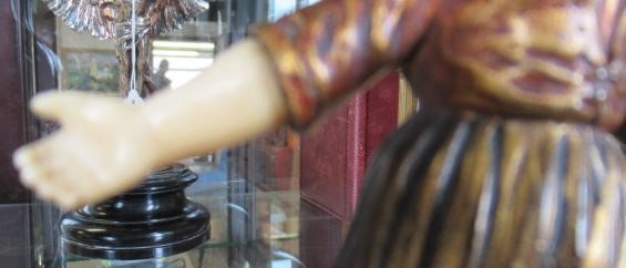 AFTER BAILLY - a cast and gilded bronze figure of a young Dutch girl with carved ivory head and Image