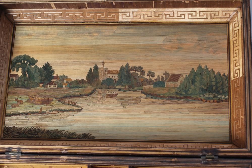 A NAPOLEONIC PRISONER OF WAR STRAW WORK BOX of plain oblong form Image