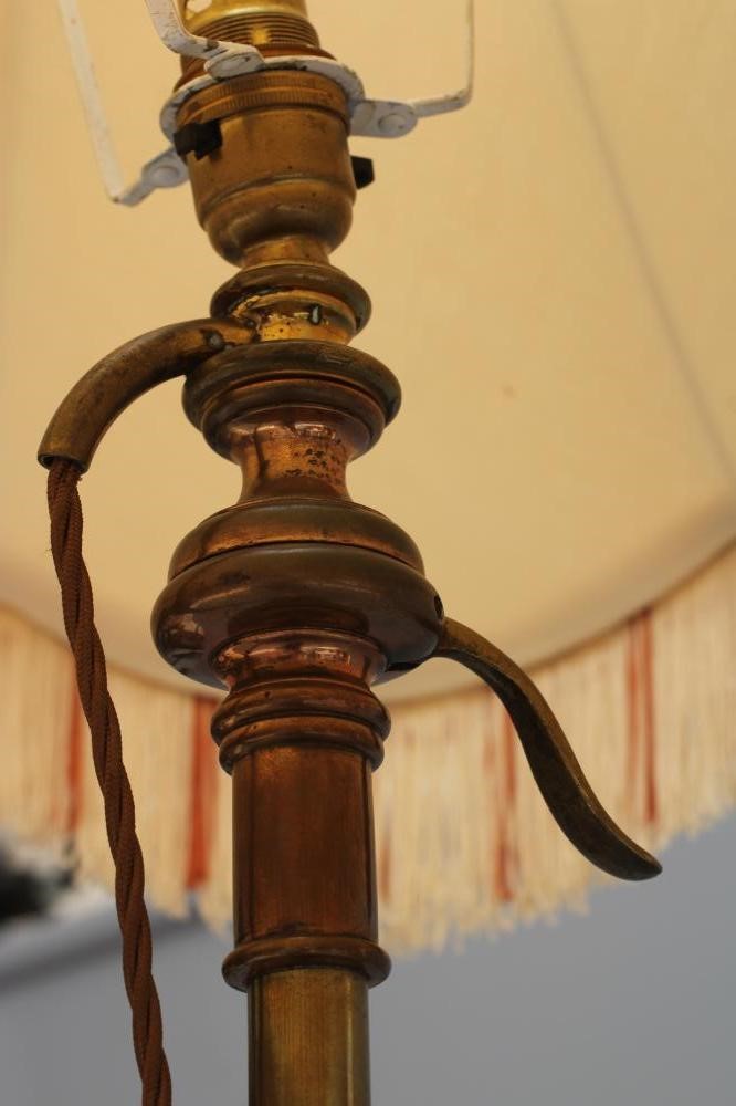 AN ARTS AND CRAFTS STYLE COPPER AND BRASS STANDARD LAMP Image