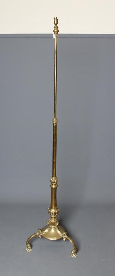 A BRASS STANDARD LAMP Image