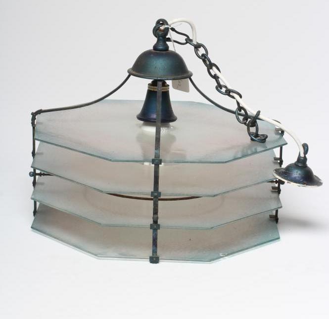 AN ART DECO STYLE LIGHT PENDANT Image