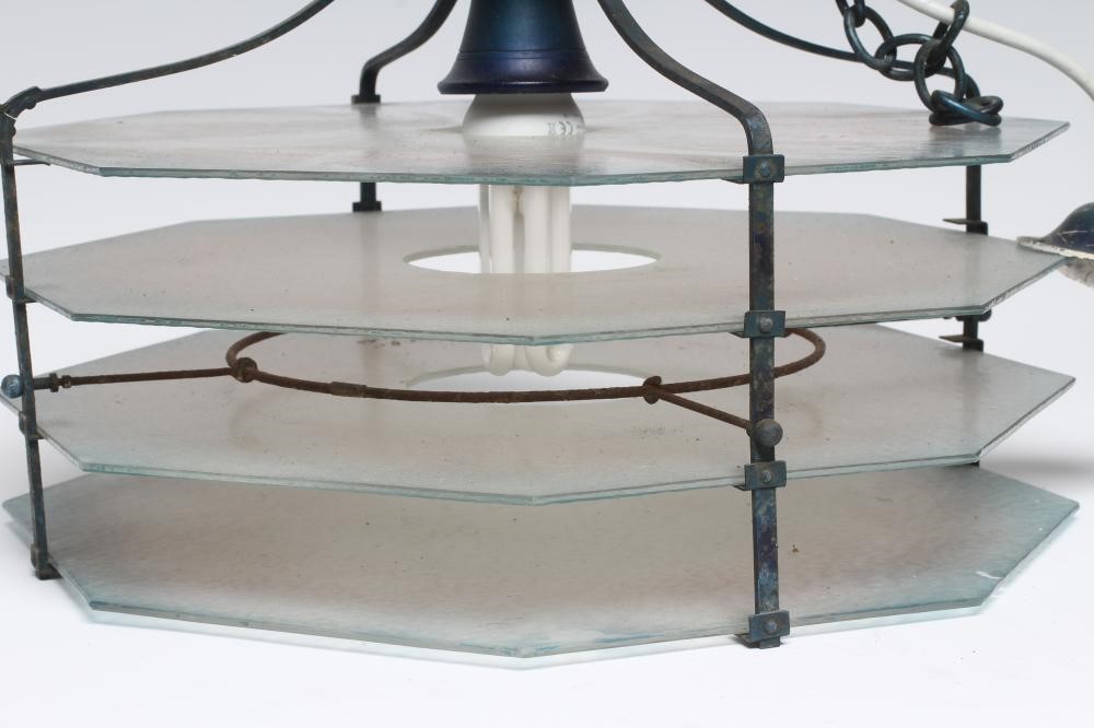 AN ART DECO STYLE LIGHT PENDANT Image