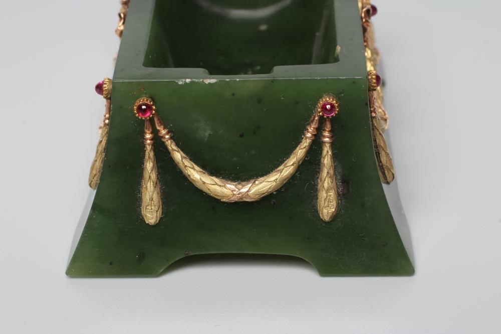 KARL GUSTAF HJALMAR ARMFELT (1873-1959) for FABERGE -  a jewelled vari-coloured gold mounted Image