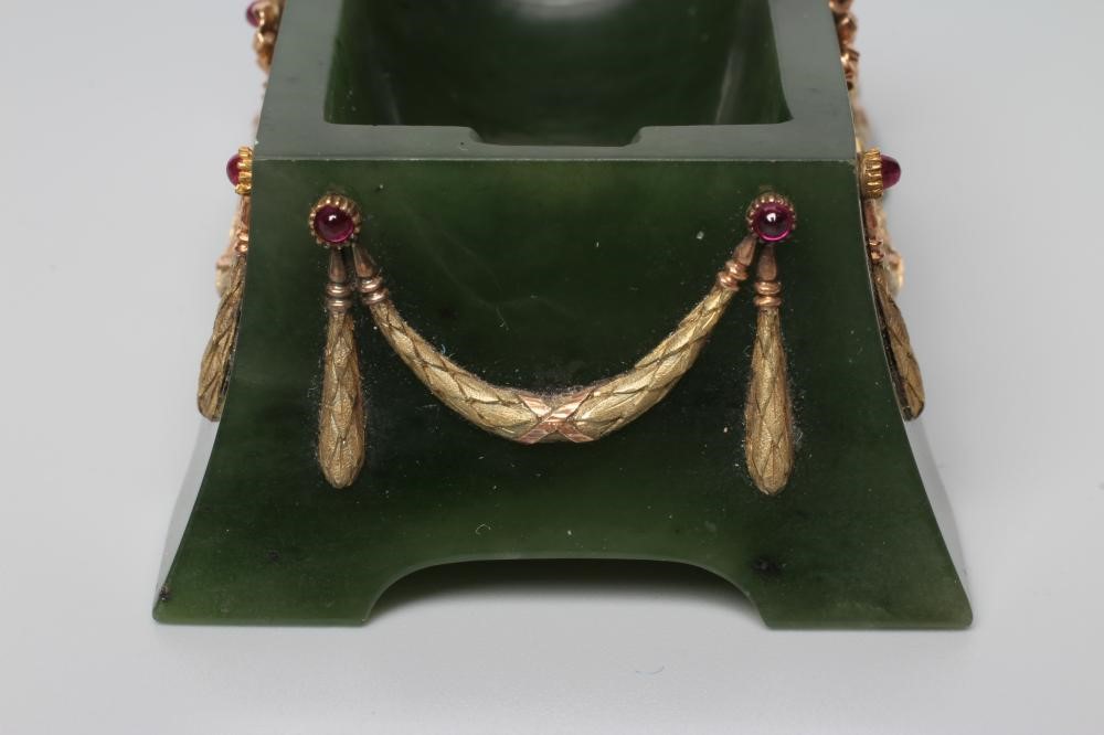 KARL GUSTAF HJALMAR ARMFELT (1873-1959) for FABERGE -  a jewelled vari-coloured gold mounted Image