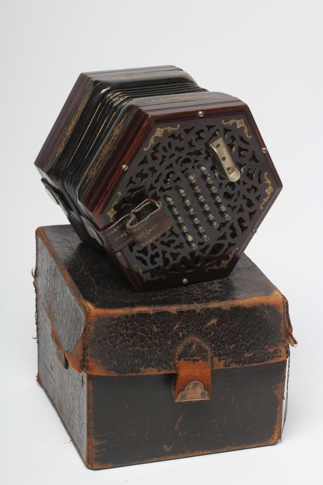 A VICTORIAN LACHENAL CONCERTINA Image