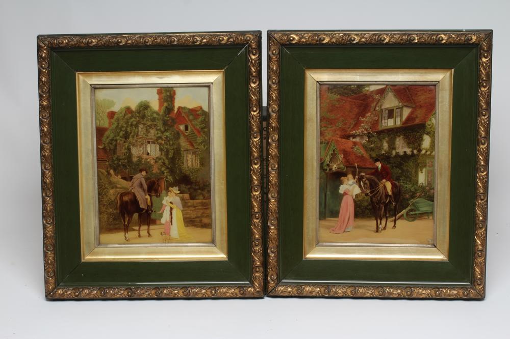 A PAIR OF COLOURED CRYSTOLEUMS Image