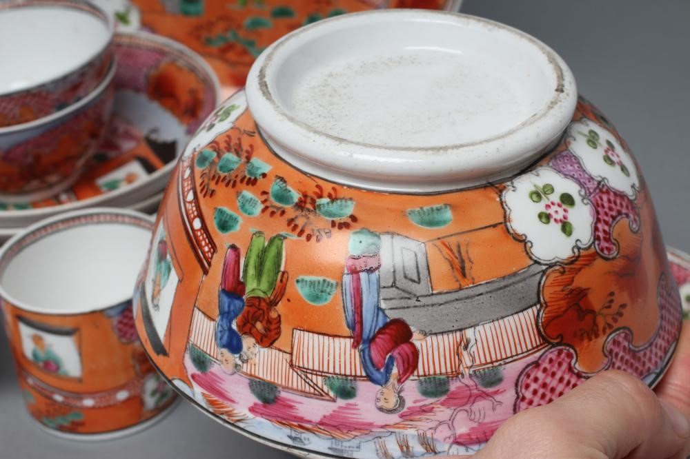 A NEWHALL PORCELAIN WINDOW PATTERN PART TEA SERVICE Image