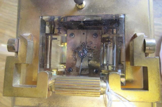 A BRASS CASED CARRIAGE CLOCK Image