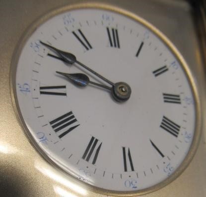 A FRENCH BRASS CASED CARRIAGE CLOCK Image