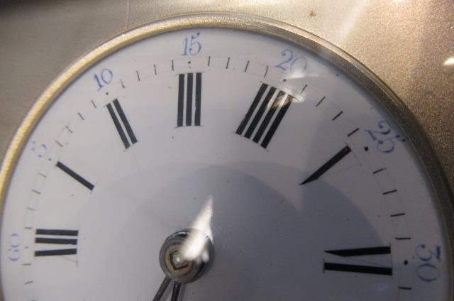 A FRENCH BRASS CASED CARRIAGE CLOCK Image