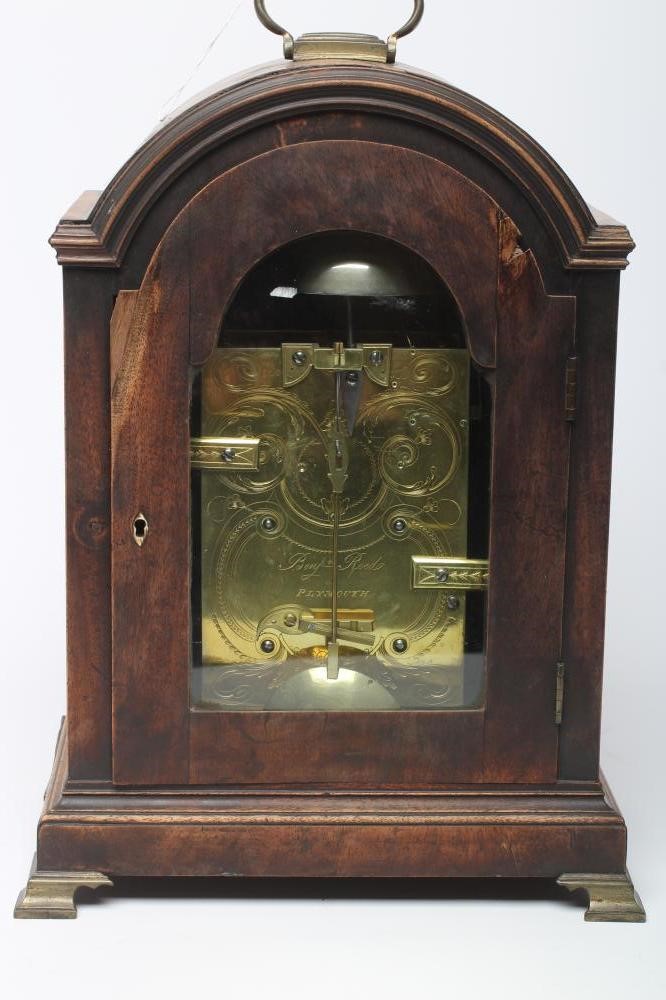 A MAHOGANY STRIKING TABLE CLOCK Image