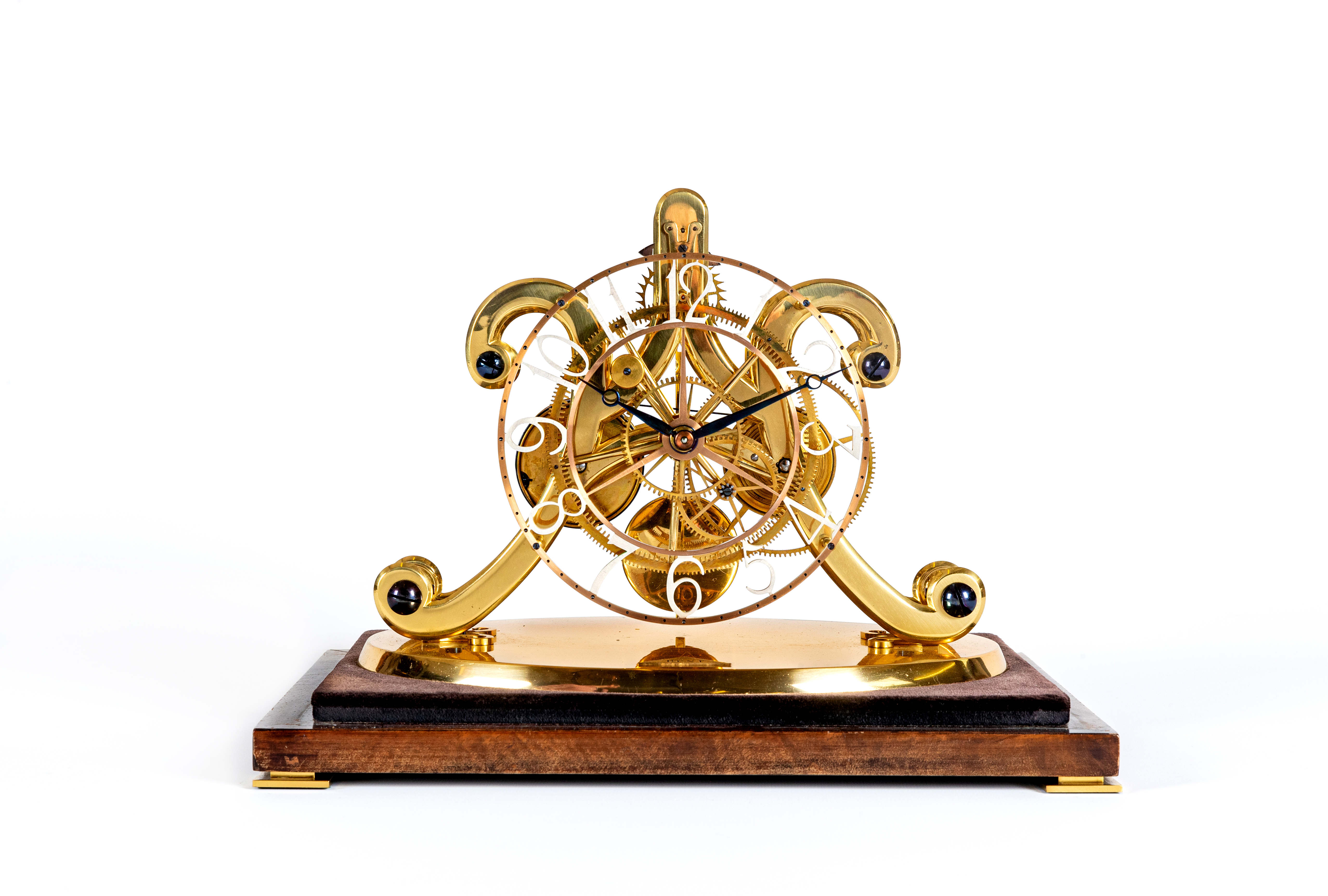 AN EPICYCLIC BRASS SKELETON CLOCK by Dent Image