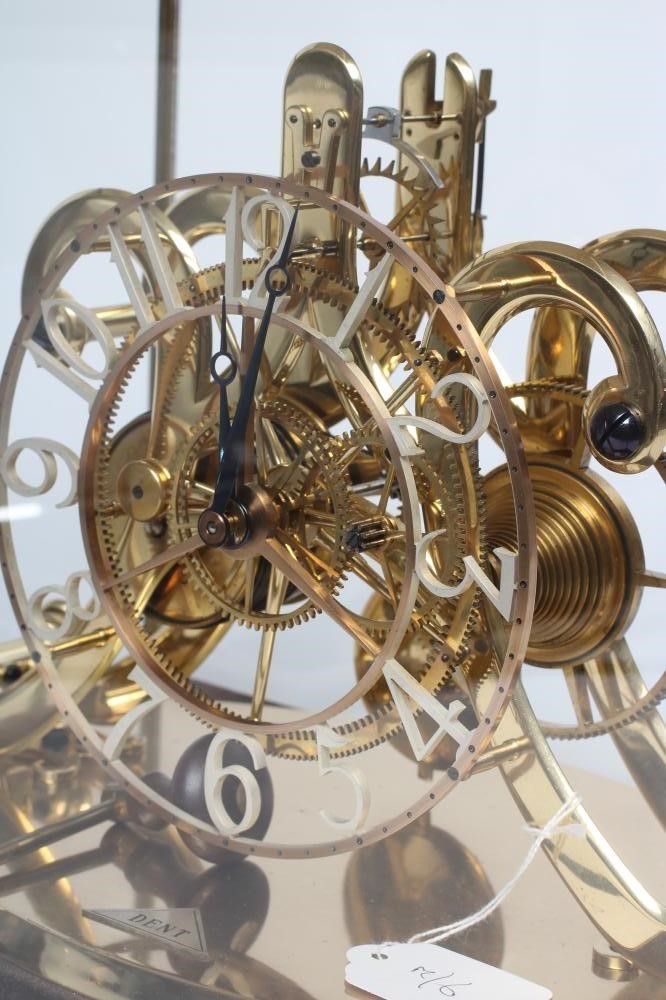 AN EPICYCLIC BRASS SKELETON CLOCK by Dent Image