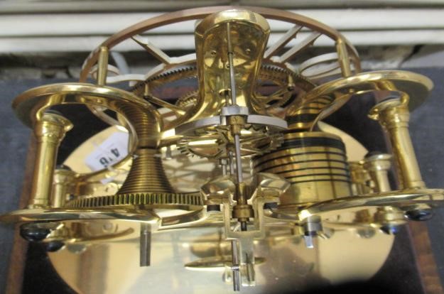 AN EPICYCLIC BRASS SKELETON CLOCK by Dent Image