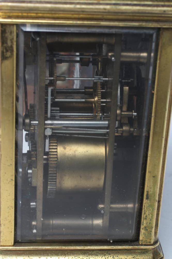 A BRASS CASED CARRIAGE CLOCK Image