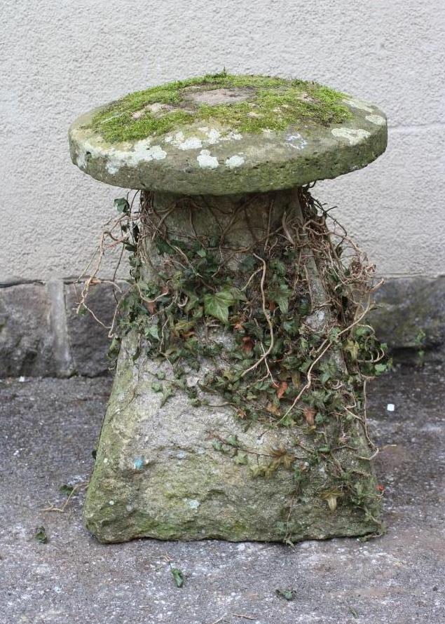 A SANDSTONE STADDLE STONE similar to previous lot Image