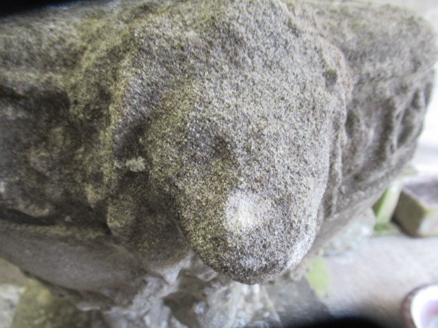 A COMPOSITION STONE LIDDED VASE Image