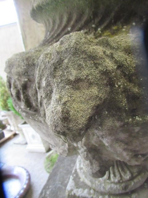 A COMPOSITION STONE LIDDED VASE Image