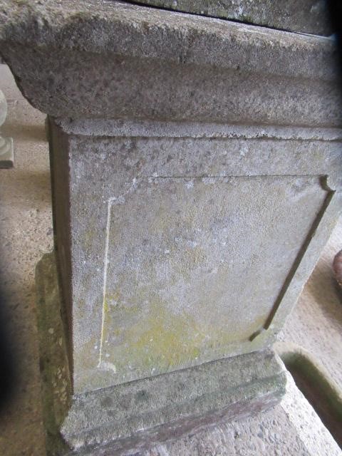 A COMPOSITION STONE LIDDED VASE Image