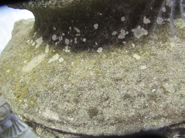 A COMPOSITION STONE LIDDED VASE Image