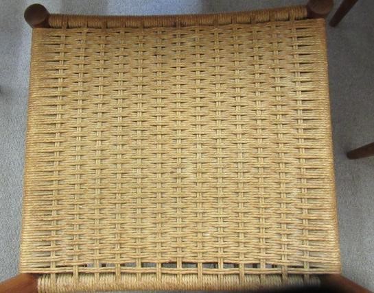 A BRAMIN TEAK DINING TABLE AND CHAIRS Image