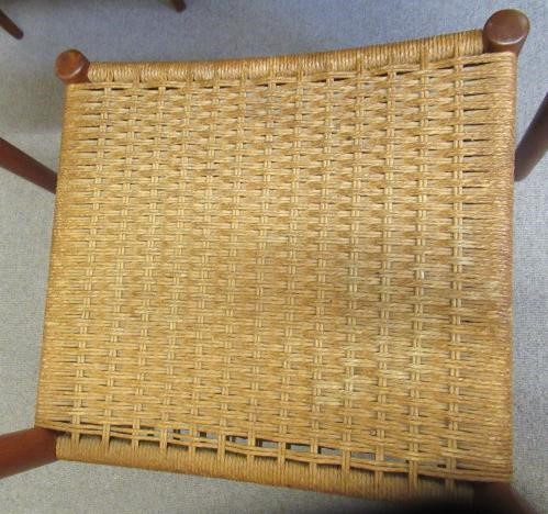 A BRAMIN TEAK DINING TABLE AND CHAIRS Image