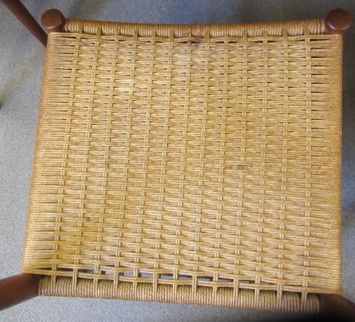 A BRAMIN TEAK DINING TABLE AND CHAIRS Image