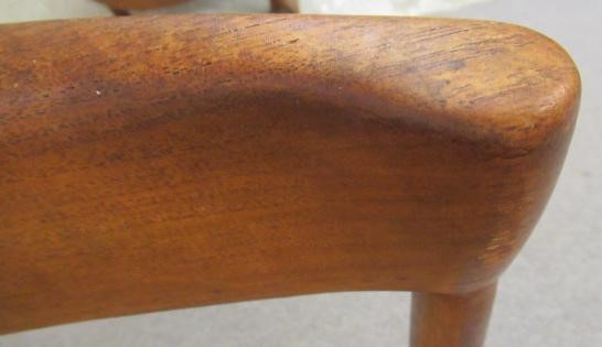 A BRAMIN TEAK DINING TABLE AND CHAIRS Image