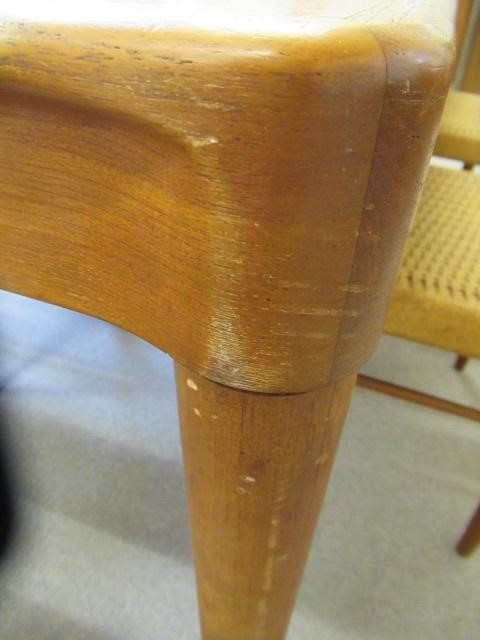 A BRAMIN TEAK DINING TABLE AND CHAIRS Image