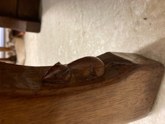 A ROBERT THOMPSON ADZED OAK PEDESTAL DESK Image