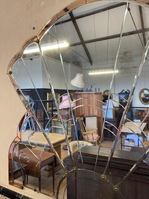 AN ART DECO SECTIONAL WALL MIRROR Image