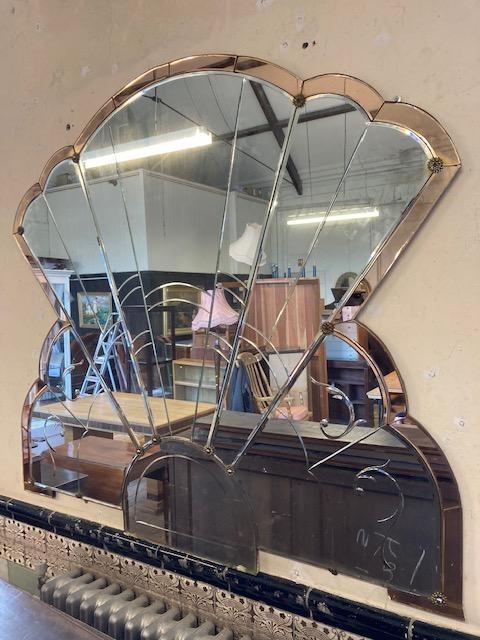 AN ART DECO SECTIONAL WALL MIRROR Image