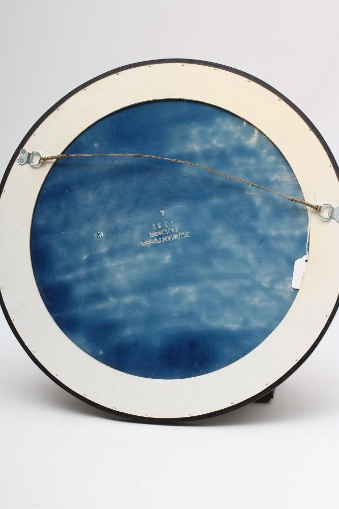 A LARGE BURMANTOFTS FAIENCE TURQUOISE GLAZED CIRCULAR PLAQUE Image