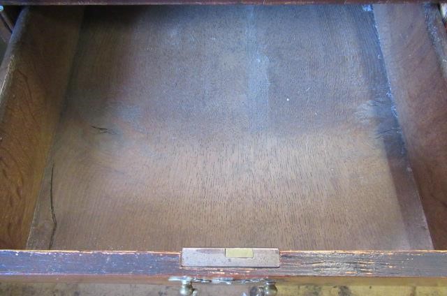 A WALNUT AND FEATHER BANDED STRAIGHT FRONTED CHEST Image