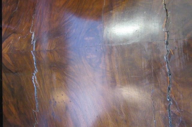 A WALNUT AND FEATHER BANDED STRAIGHT FRONTED CHEST Image