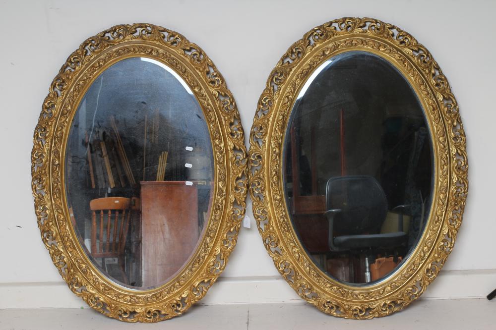 A PAIR OF GILT WOOD PIER GLASSES Image