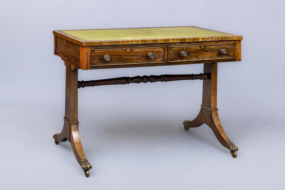 A REGENCY ROSEWOOD WRITING TABLE Image