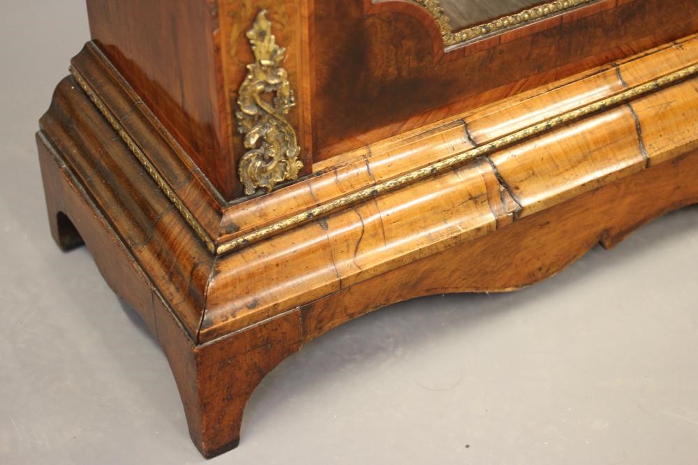 A VICTORIAN AND WALNUT MARQUETRY SIDE CABINET of oblong form crossbanded with gilt metal mounts Image