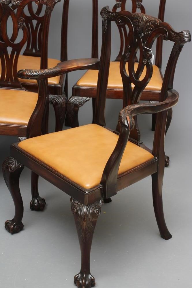 A SET OF SIX GEORGIAN MAHOGANY REVIVAL DINING CHAIRS Image