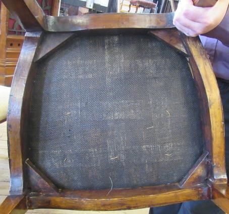 A PAIR OF GEORGIAN DESIGN MAHOGANY SHIELD BACK ELBOW CHAIRS Image